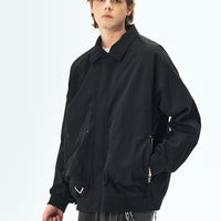 Men's Elegant Color Block Casual Work Jacket – Lapel Collar Couple Style Outerwear
