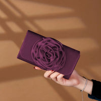 Women's Elegant Flower-Decorated Evening Clutch Bag with Detachable Strap