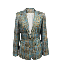 Spring/Autumn New Plaid Vintage Blazer for Women