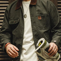 Heavyweight Jacket with Corduroy Collar