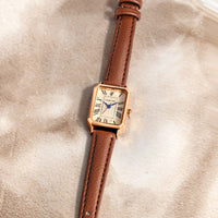 LUCKYFOX Women's Elegant Vintage Square Roman Numeral Quartz Watch