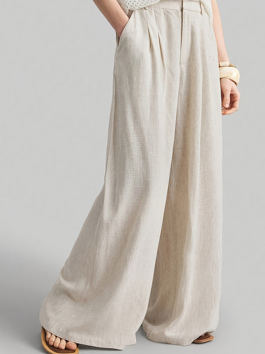 Ladies' Relaxed Fit Wide-Leg Pants, Perfect for a Bohemian Style