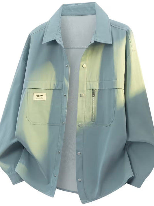 Pearson OBM Men's Shirt Jacket 2026 – Long-Sleeve Casual Work Overshirt for Spring/Autumn