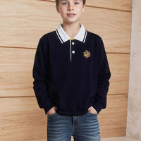 Boys' Shirt, Casual Preppy Style Long Sleeve T-Shirt