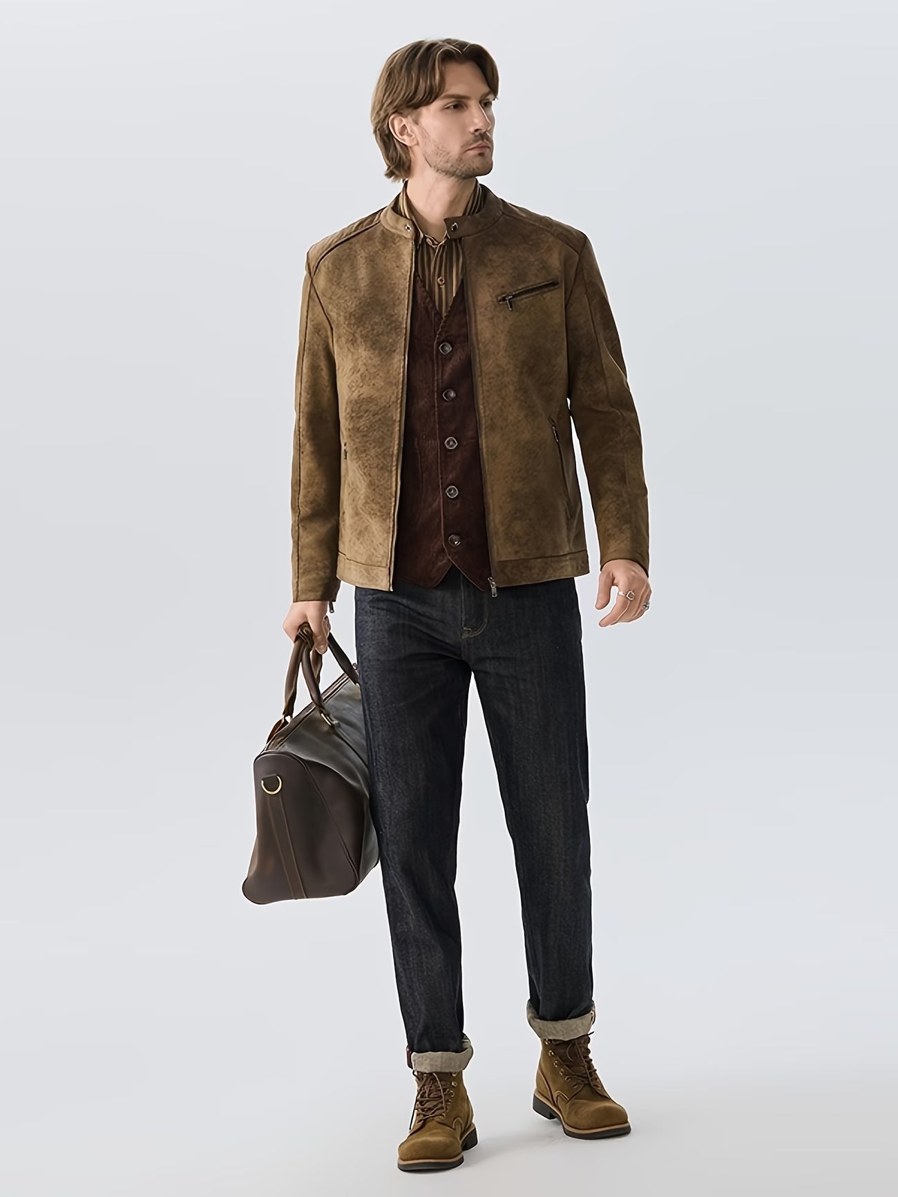 Plus Velvet Jacket Men's Autumn and Winter Jacket