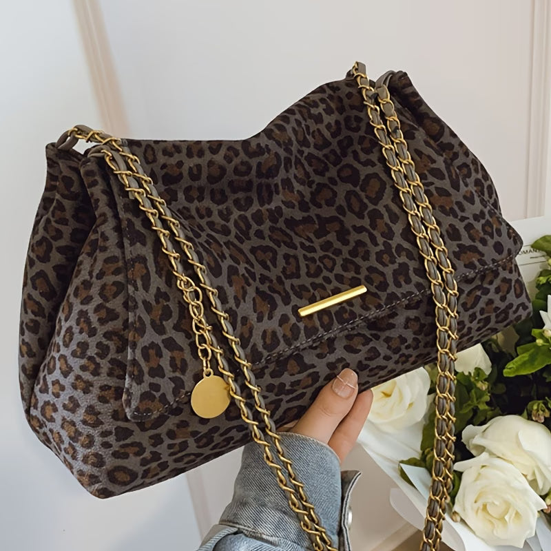 New Women's Fashion Trend Leopard Print Crossbody Bag