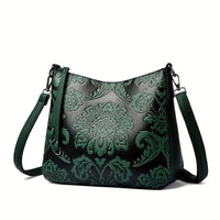 A Trendy Chinese-Style Embossed Shoulder Bag for Women