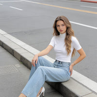 Women's Fashion Casual Wide-Leg Flare Jeans