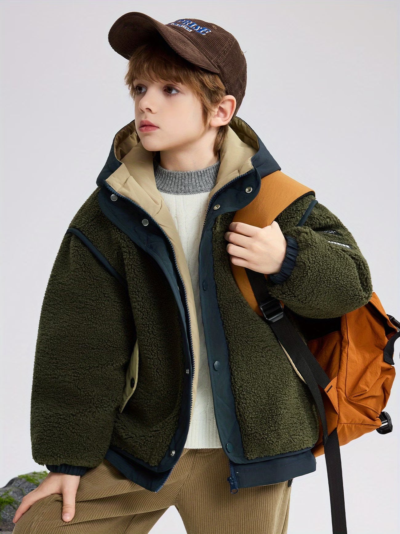 ASK JUNIOR Jacket for Boys, Winter Coat for Older Kids, Warm Padded Parka for Teenagers