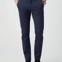 Men's Slim Fit Chino Pants - Mid-Rise Tapered Stretch Twill
