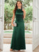 Vintage 1950s Sleeveless Satin Elegant Tie Gown – Host & Evening Dress