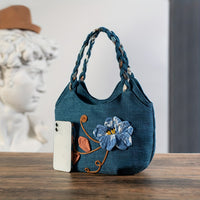 Bohemian Handmade Tie-Dye Floral Handbag
