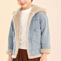 Boys' Warm Winter Hooded Jacket with Pockets