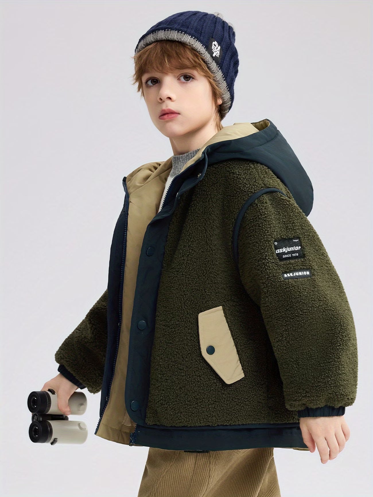 ASK JUNIOR Jacket for Boys, Winter Coat for Older Kids, Warm Padded Parka for Teenagers