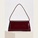 Solid Color Glossy Women's Small Handbag – Geometric Shape with Detachable Straps