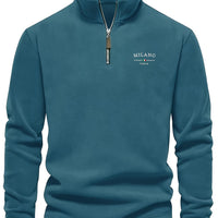 Men'S Embroidered Logo Half-Zip Sweatshirt