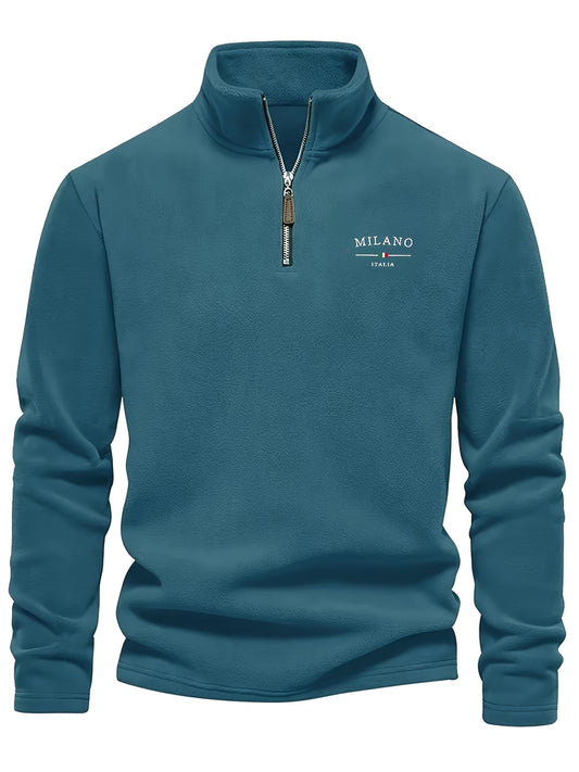 Men'S Embroidered Logo Half-Zip Sweatshirt