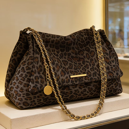 New Women's Fashion Trend Leopard Print Crossbody Bag