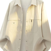 Pearson OBM Men's Shirt Jacket 2026 – Long-Sleeve Casual Work Overshirt for Spring/Autumn