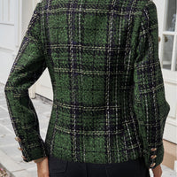 Developing a Brand New Autumn And Winter Casual Tweed Elegant Checkered Blazer for Women