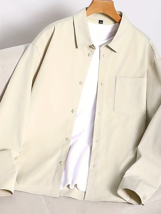 Men's Long-Sleeve Button-Up Business Casual Shirt – Smart Commuter Style