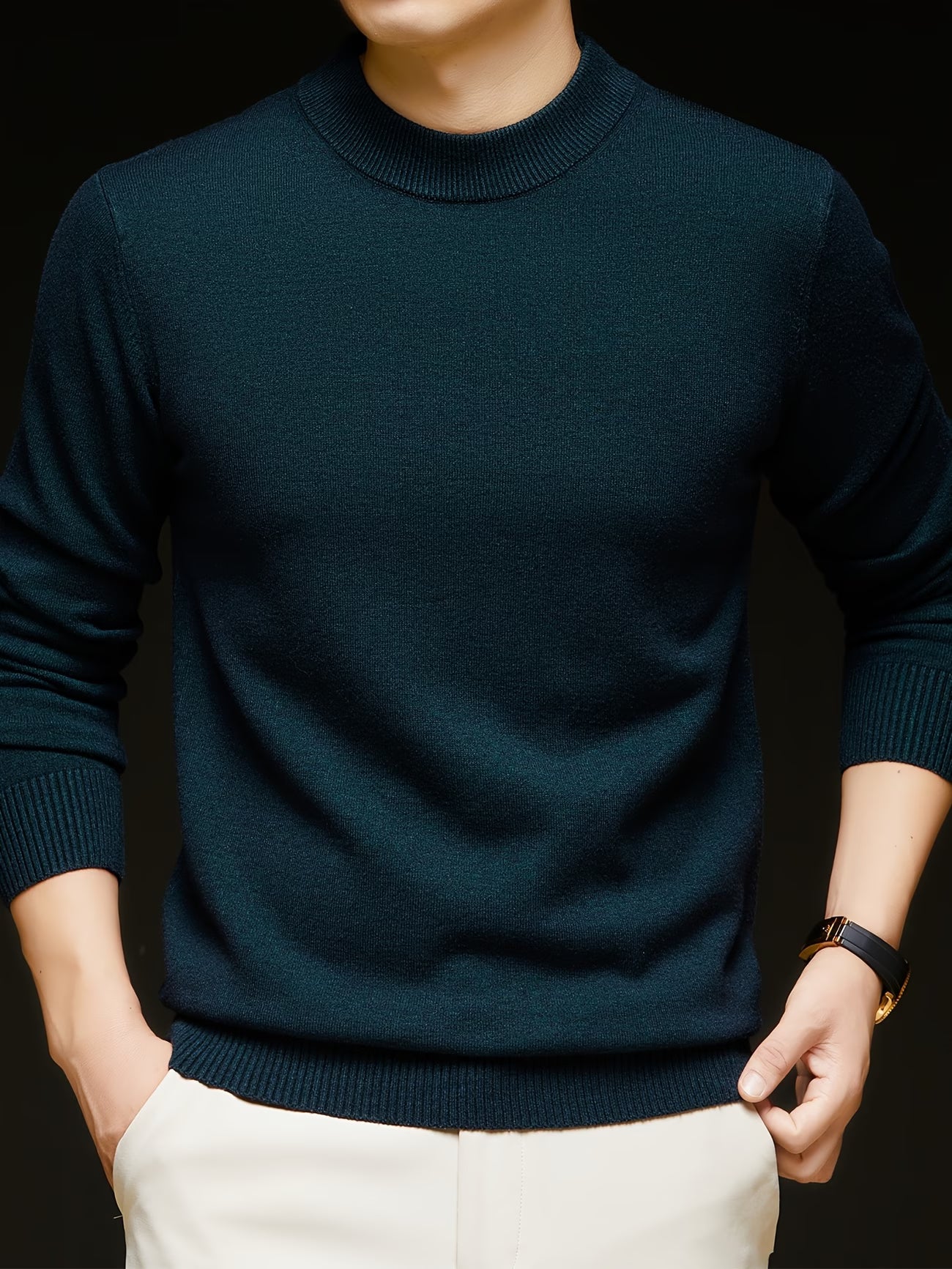 Men'S Casual Pullover Long-Sleeve Sweater for Spring And Autumn
