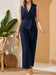 A Sophisticated Two-Piece Set Featuring a Sleeveless Top And Wide-Leg Trousers