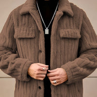 Pearson OBM Men'S Fleece-Lined Warm Long-Sleeve Jacket