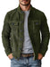 Men'S Casual Jacket with Pockets, Featuring Long Sleeves And a Stand Collar with Buttons