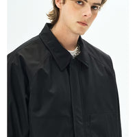 Men's Elegant Color Block Casual Work Jacket – Lapel Collar Couple Style Outerwear