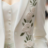 A Stylish Women'S Embroidered Blazer