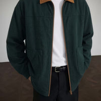 Men's Corduroy Color-Block Suit Jacket – Retro Casual Versatile Outerwear