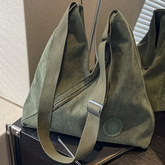 NewAutumnAndWinterCorduroyWomen'FashionCrossbodyBag