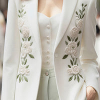 A Stylish Women'S Embroidered Blazer
