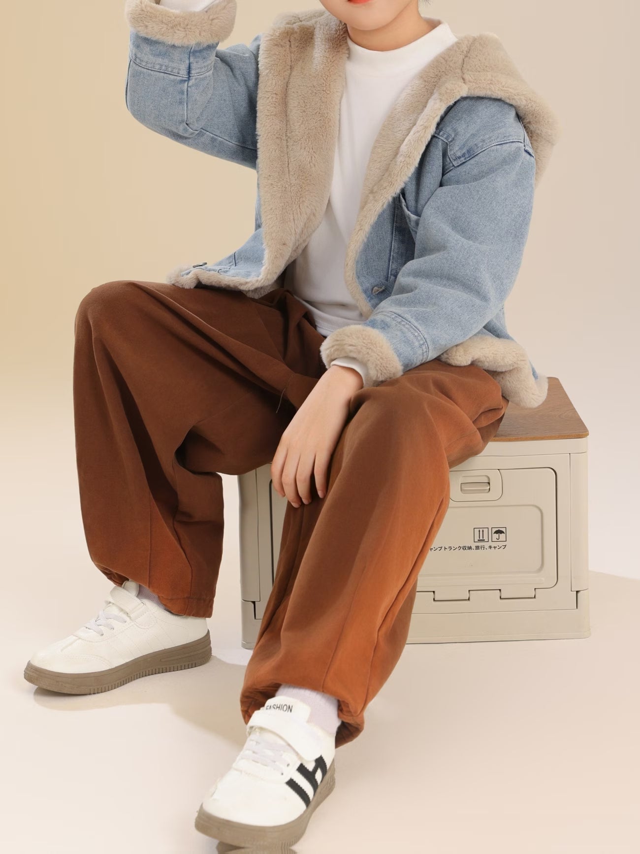 Boys' Warm Winter Hooded Jacket with Pockets