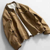 Men's Plaid Long-Sleeve Cardigan – Relaxed Lapel Sweater Jacket for Spring & Autumn