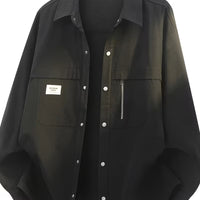 Pearson OBM Men's Shirt Jacket 2026 – Long-Sleeve Casual Work Overshirt for Spring/Autumn
