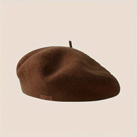 Elegant Lady Sewing Badge Beret