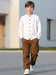 Boys' Spring/Autumn New Long-Sleeve Top and Casual Pants Set, Suitable for 8-1 Old Boys