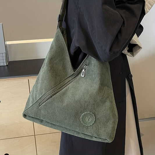 NewAutumnAndWinterCorduroyWomen'FashionCrossbodyBag