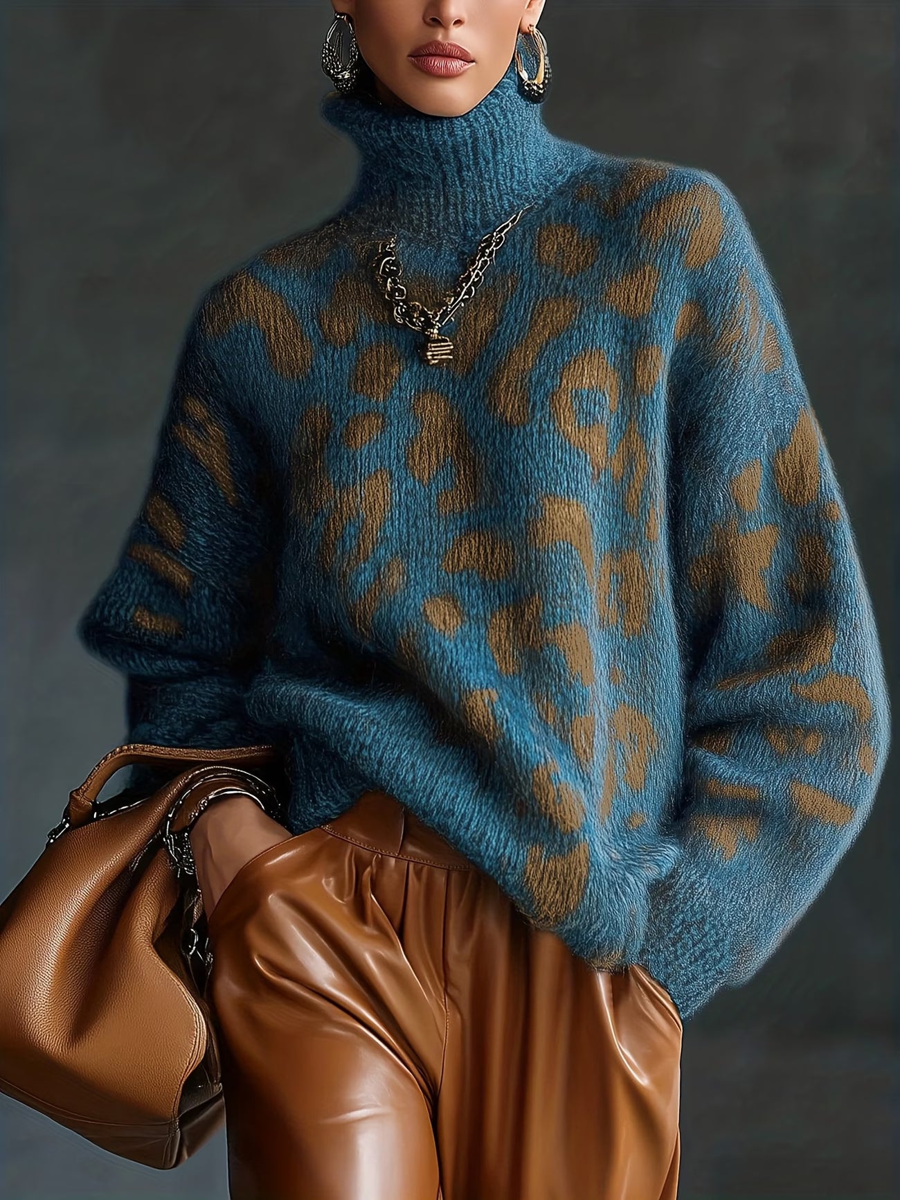 Women's Leopard Print Sweater