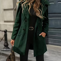 Women's Autumn/Winter Fashion Casual Blend Mid-Length Coat
